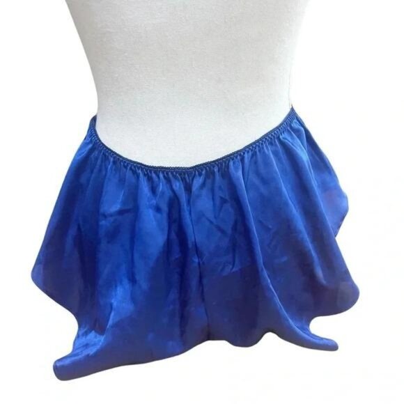 Vintage 1990s Victoria’s Secret Gold Label Blue Satin Sleep Set - Picture 10 of 10